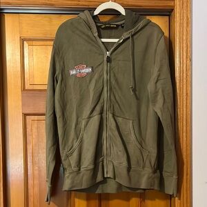 Harley-Davidson hooded zip front sweatshirt